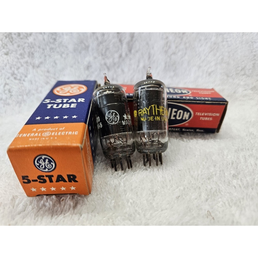 Two GE And Raytheon 5750 NOS NIB Tube USA Not Tested